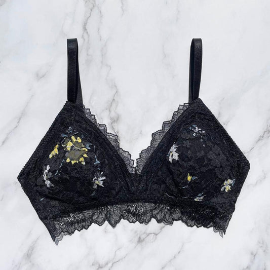 Night Garden Bralette｜Black