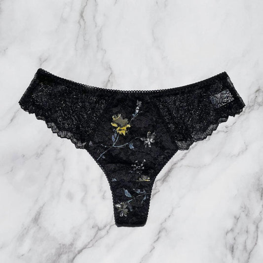 Night Garden Thong｜Black