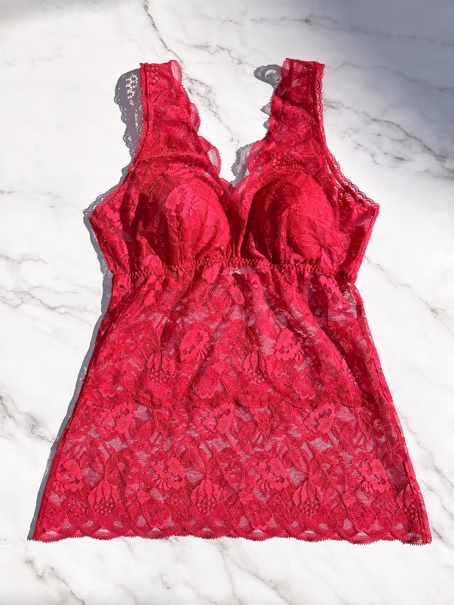 Protea All Lace Bra Camisole｜Berry