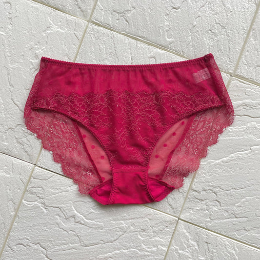 Polka Dot Berry Red High Waist Bikini