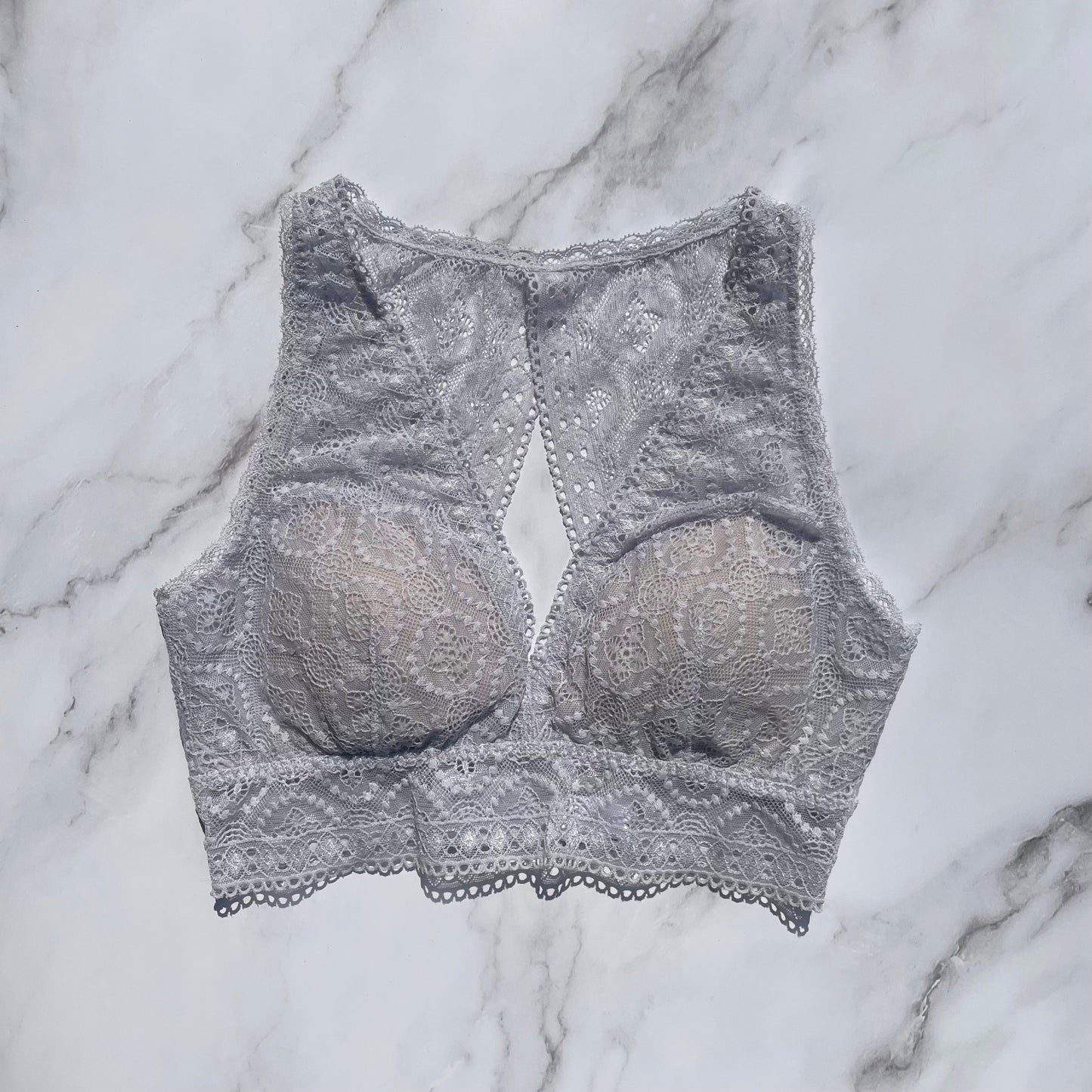 Moroccan Back Style Bralette｜Blue Gray