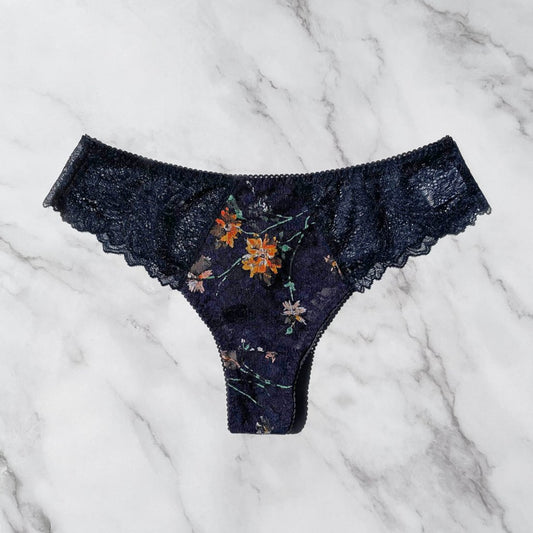 Night Garden Thong｜Navy