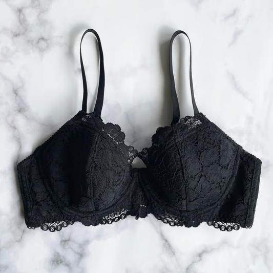 Peony Black Underwire Bra