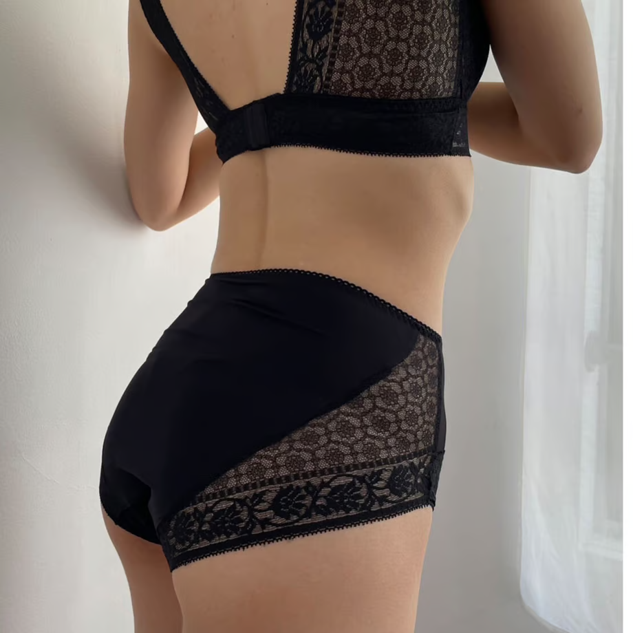 Freesia Black High Waist Bikini