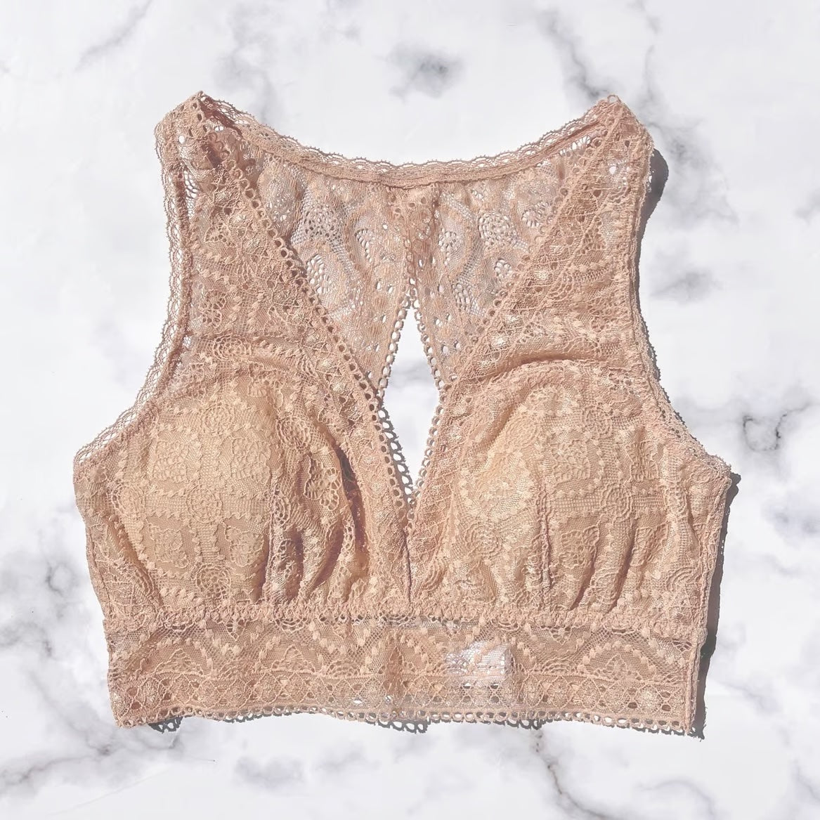 Moroccan Pink Brown Back Style Bralette