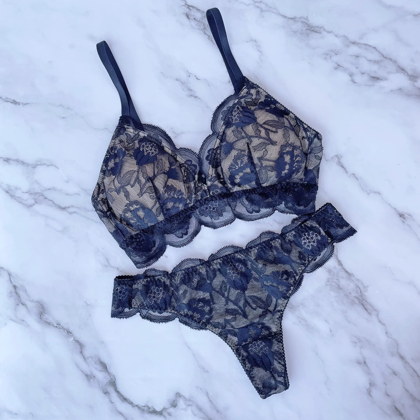 Protea Navy Bralette