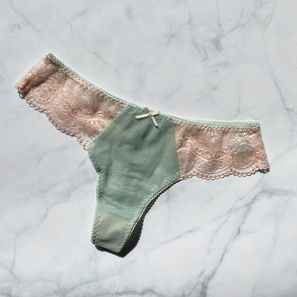 Lace Low Rise Thong – Mint